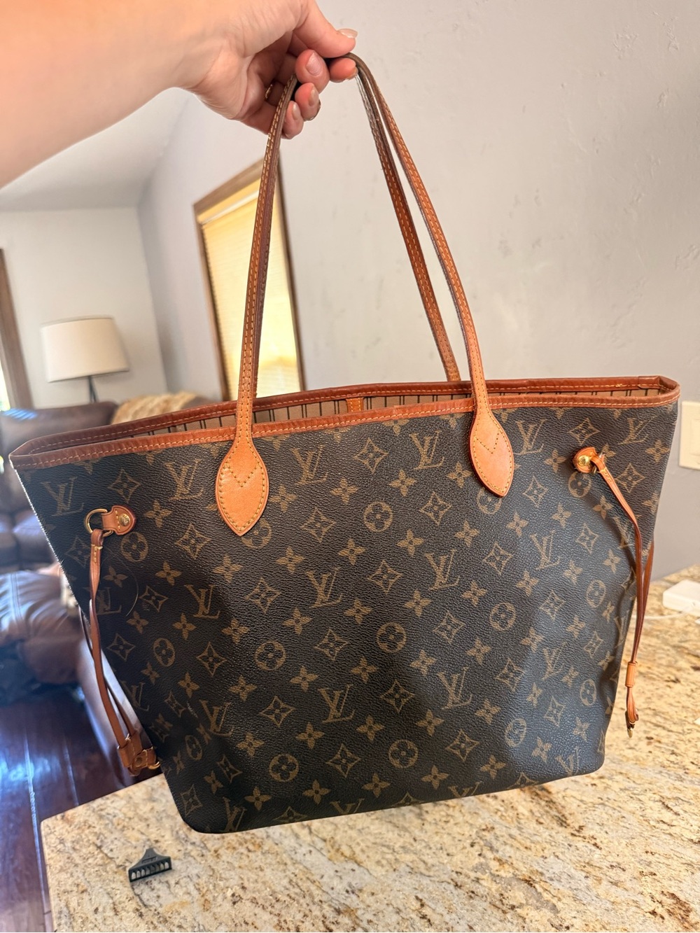 Louis Vuitton Monogram Canvas Tote in Brown and Tan - Picture 2 of 4